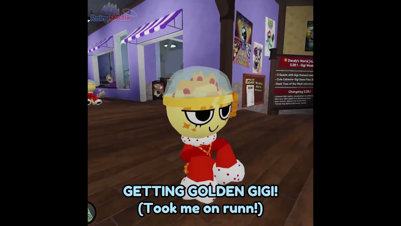 GETTING GOLDEN GIGI! #dandysworld #dw #gigitoonoftheweek #roblox