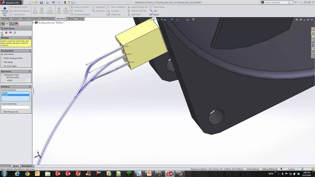 SOLIDWORKS Routing-Electric - Кабели