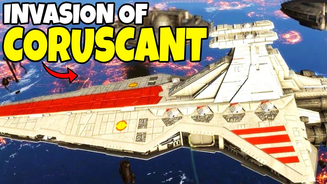 Epic Invasion of CORUSCANT Defenses! - Star Wars: EAW Fall of the Republic Mod S3E23