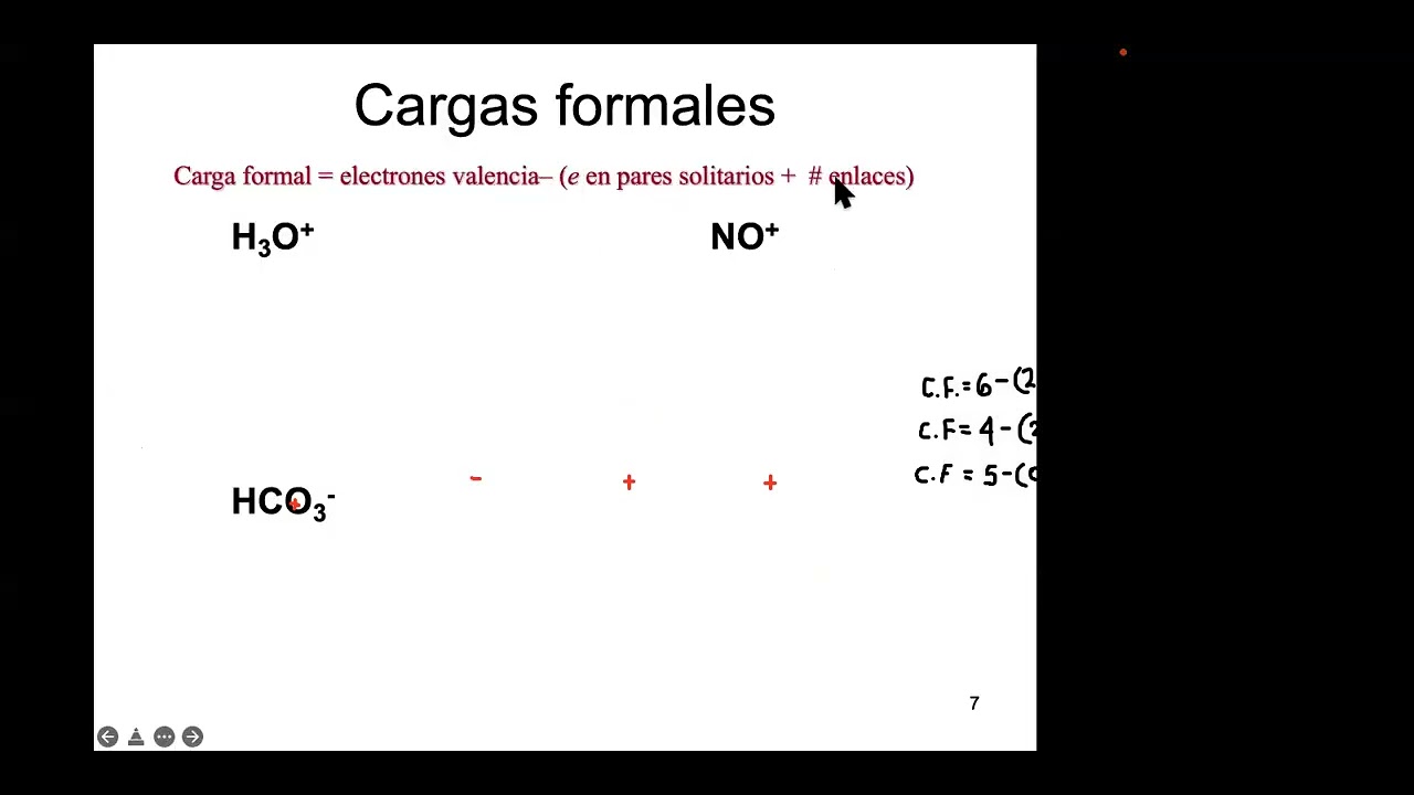 Ejercicios: cargas formal y estructuras de Lewis