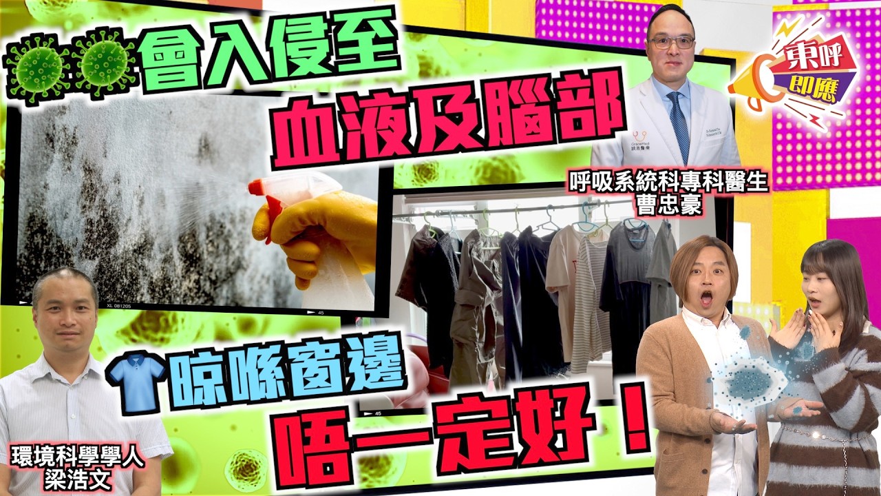 【on.cc東網】東呼即應：潮濕天氣室內晾衫藏殺機？　醫生：吸入呢樣嘢隨時致命