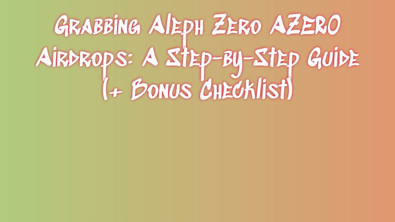 Grab Aleph Zero AZERO Airdrop for Free |  Discover Aleph Zero AZERO Airdrop Exchange Options