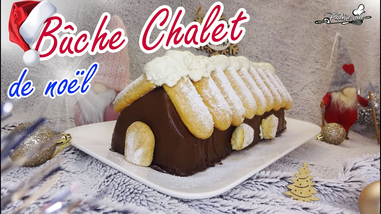 bûche chalet de noël