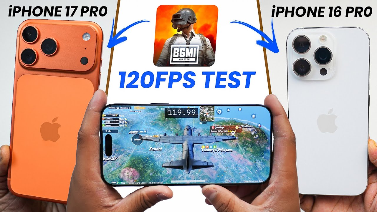 iPhone 17 Pro vs 16 Pro 🔥 BGMI 120FPS Detailed Test – Full Truth Revealed!