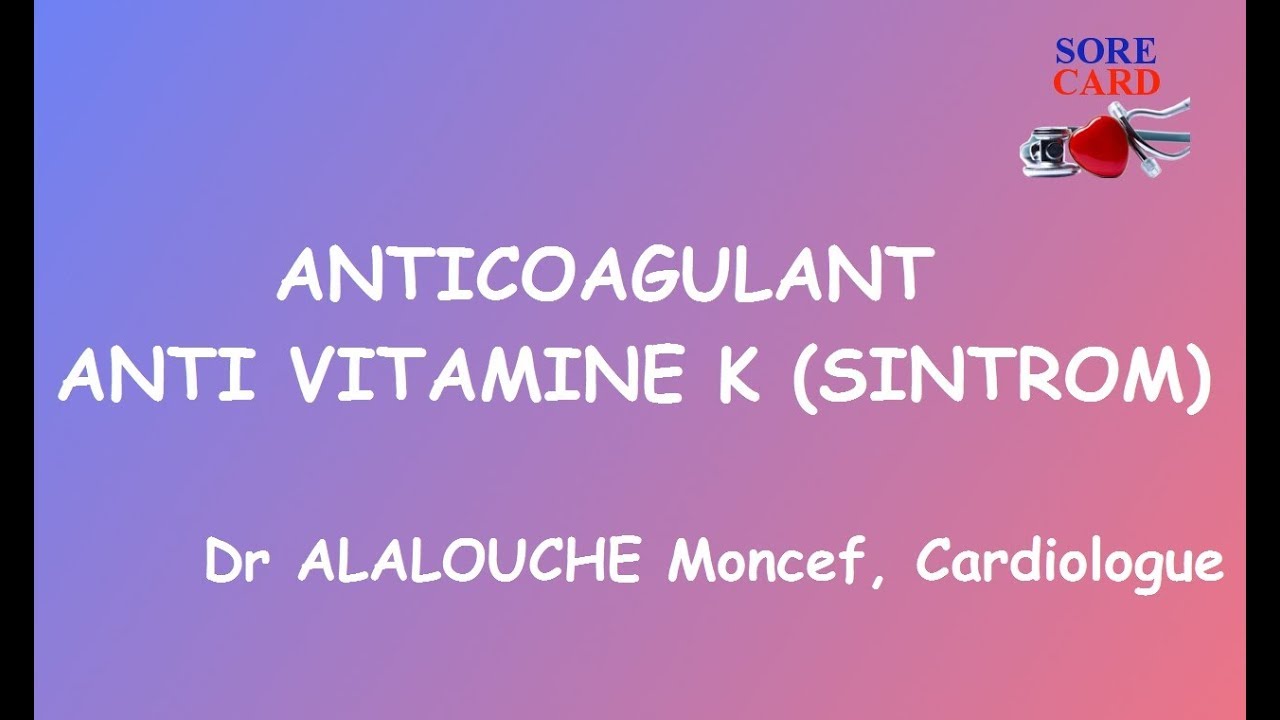 SINTROM Dr ALALOUCHE MONCEF