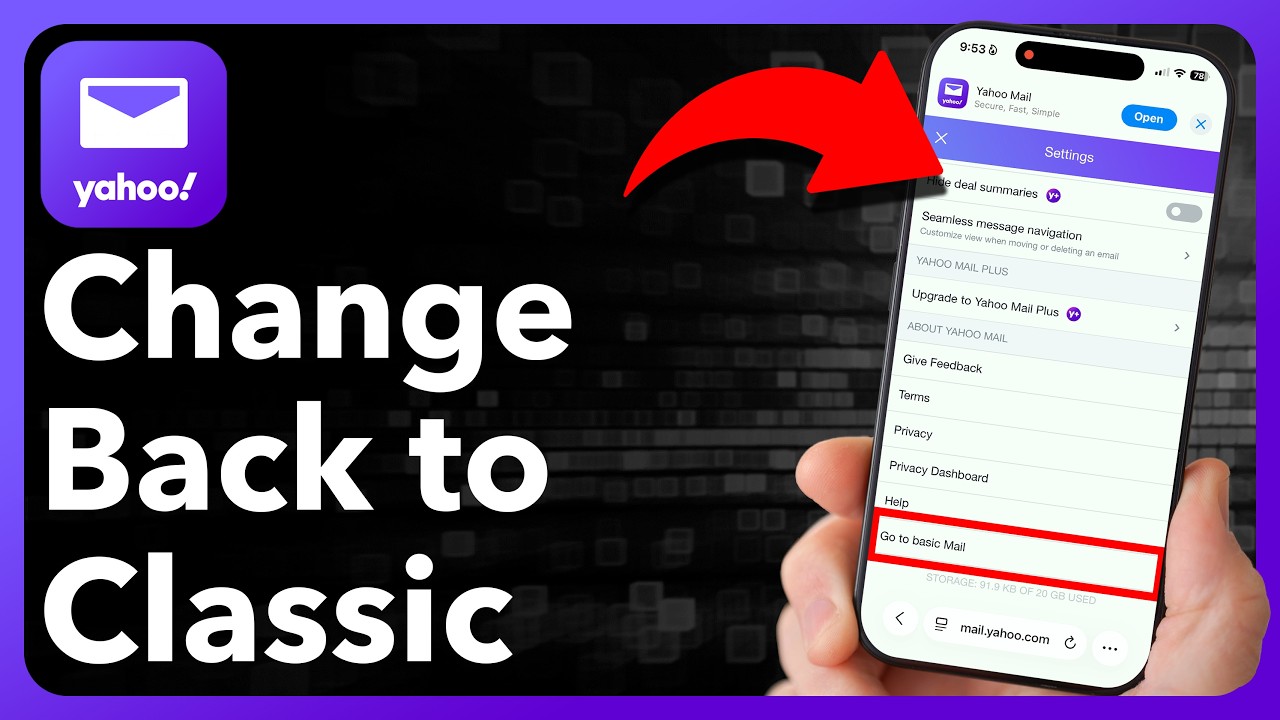 Как вернуть классический вид Yahoo Mail