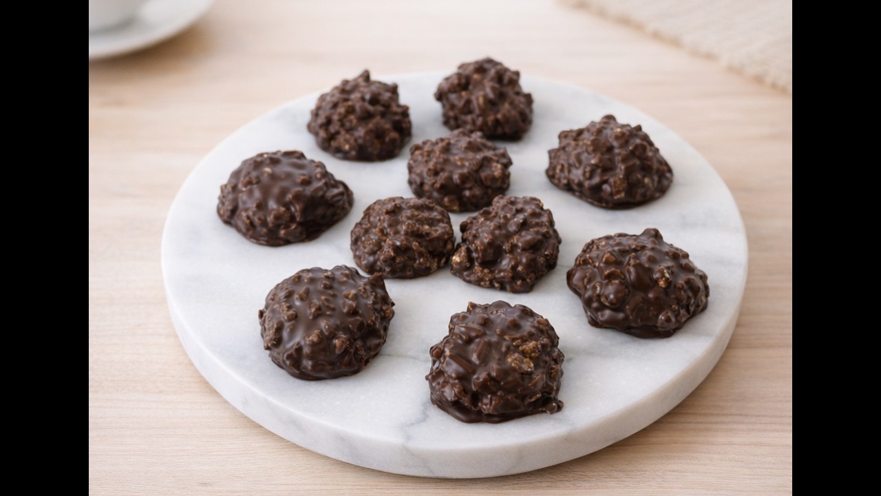 Crispy Walnut Clusters | Easy Chocolate Walnut Dessert (No Mixer!)