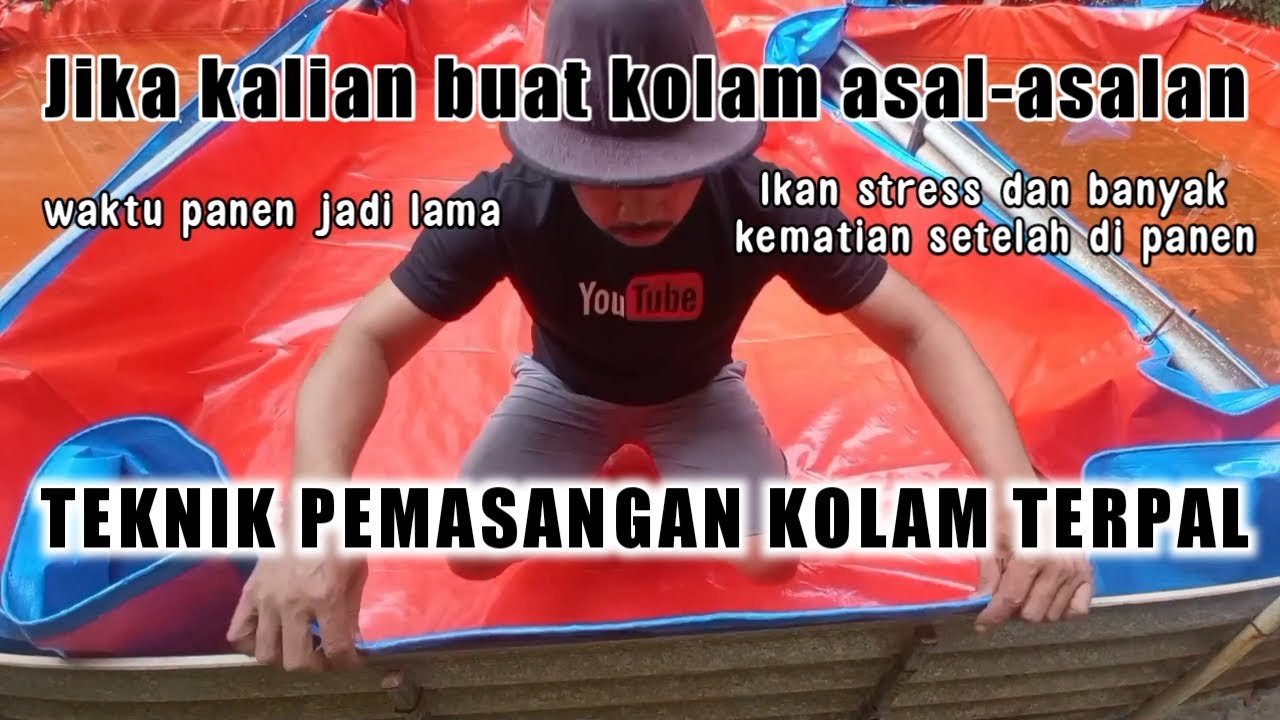 CARA pasang terpal untuk KOLAM LELE | cepat dan MUDAH tanpa kerutan