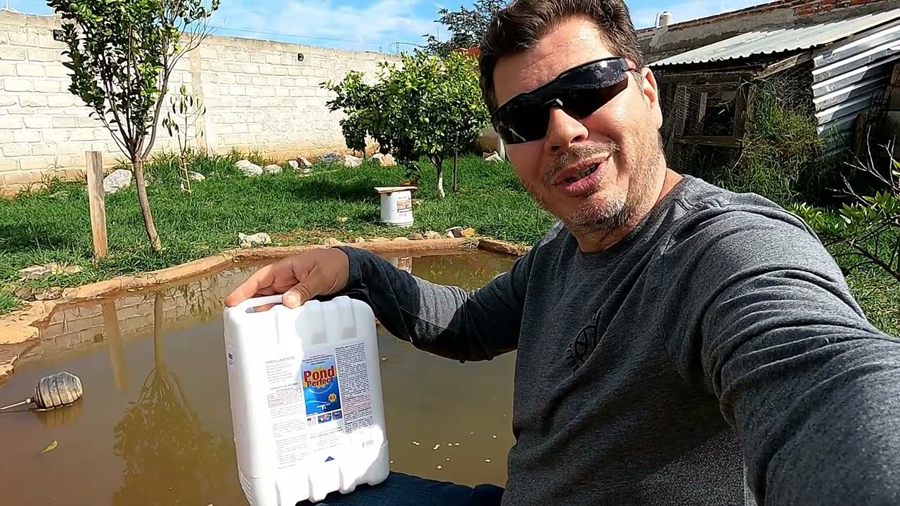 Como Clarificar el agua de un Estanque - Bacteria Control De Algas Pondperfect 4in1 [V-blog531]