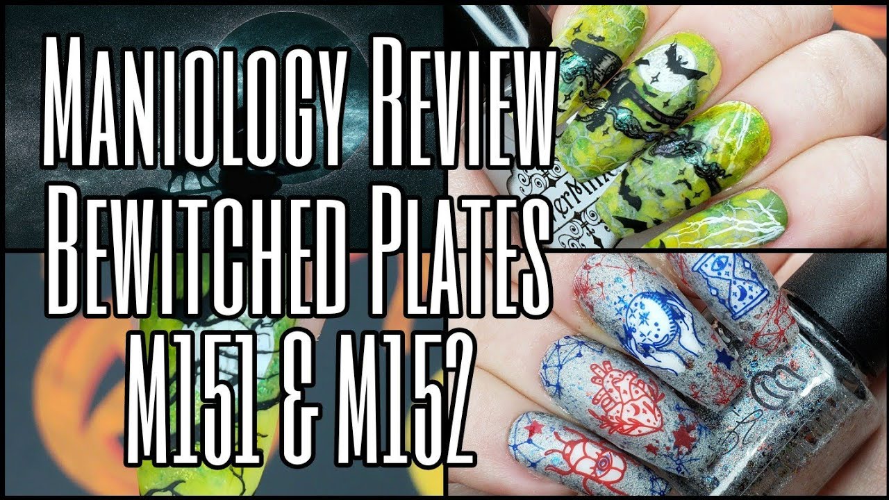Maniology Bewitched Stamping Plate Review Nail Art Manicure Swatch Harry Potter Witch Magic M151 152