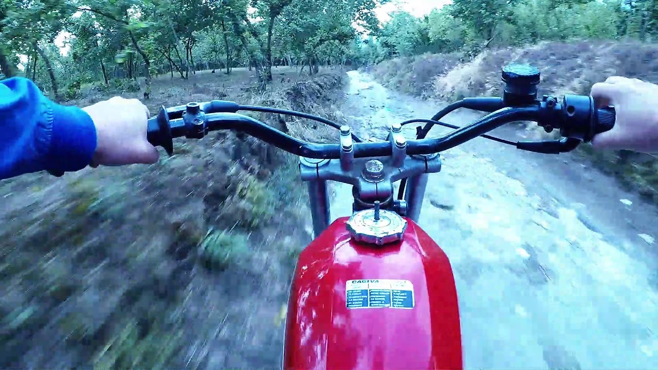 GOPRO - OFF ROAD on CAGIVA SXT 125 - FIRST START