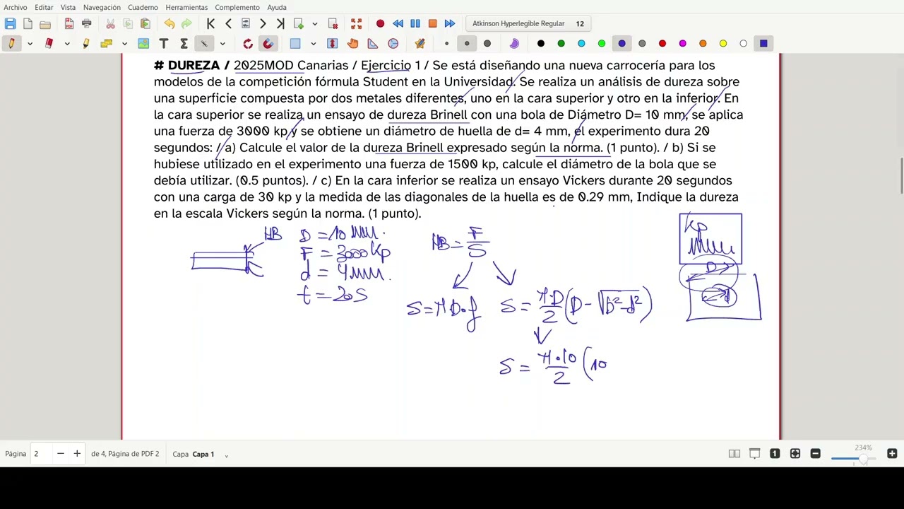 Tecnología Ingeniería Ensayo Propiedades Dureza 2025 MOD  Acceso Universidad Canarias Problema 1