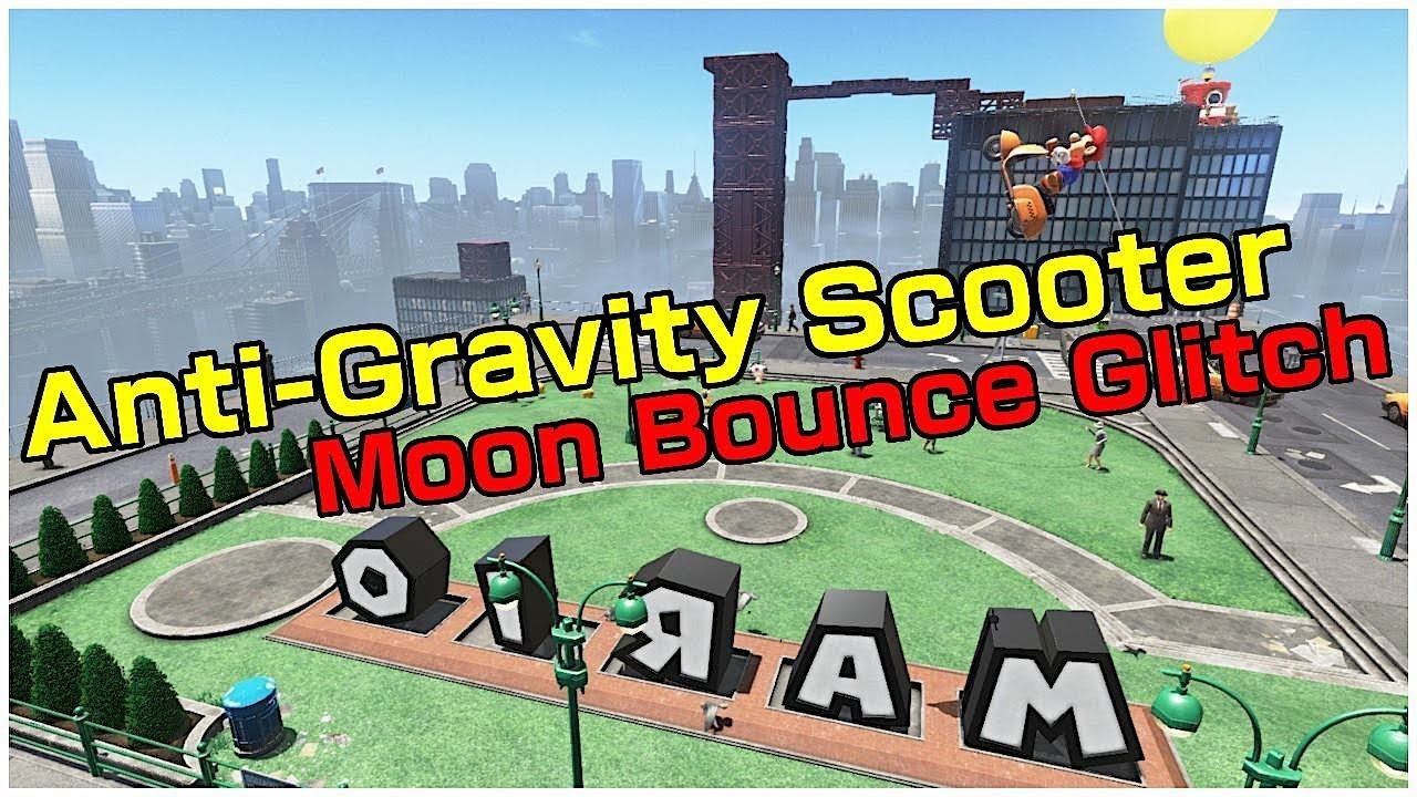 MOON BOUNCE GLITCH - ANTI GRAVITY SCOOTER | Super Mario Odyssey