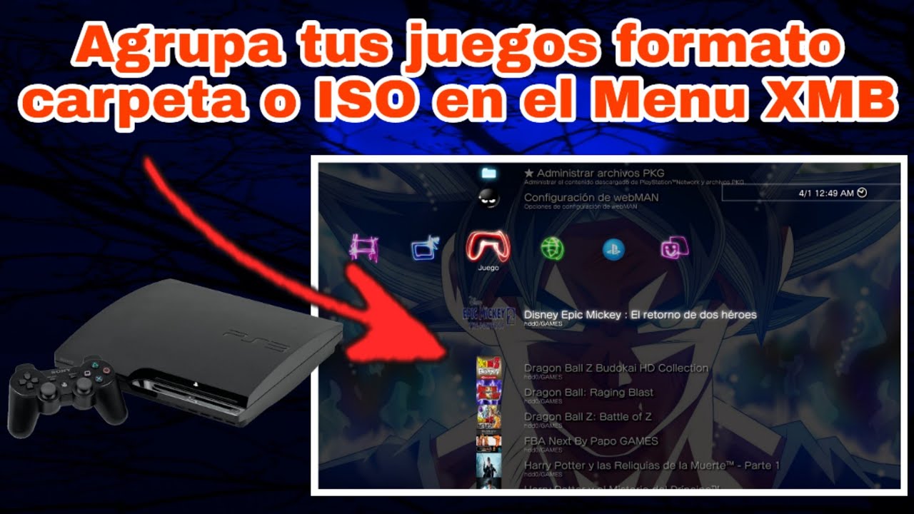 Agrupa tus Juegos Formato Carpeta o ISO en el menu XMB PS3