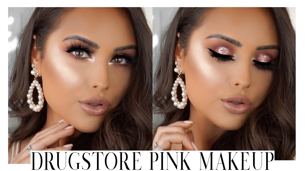 DRUGSTORE GLAM | GRWM | AFFORDABLE PINK MAKEUP