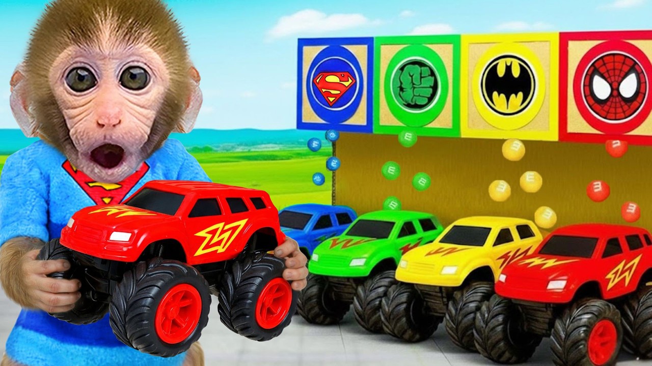 Aapje BonBon schrikt van kleurrijke snoepberen 🍬🐵- BonBon Verhalen