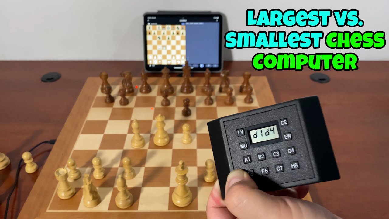 Largest Stockfish Chessboard vs. Smallest Chess Computer 🟡 Gadgetify