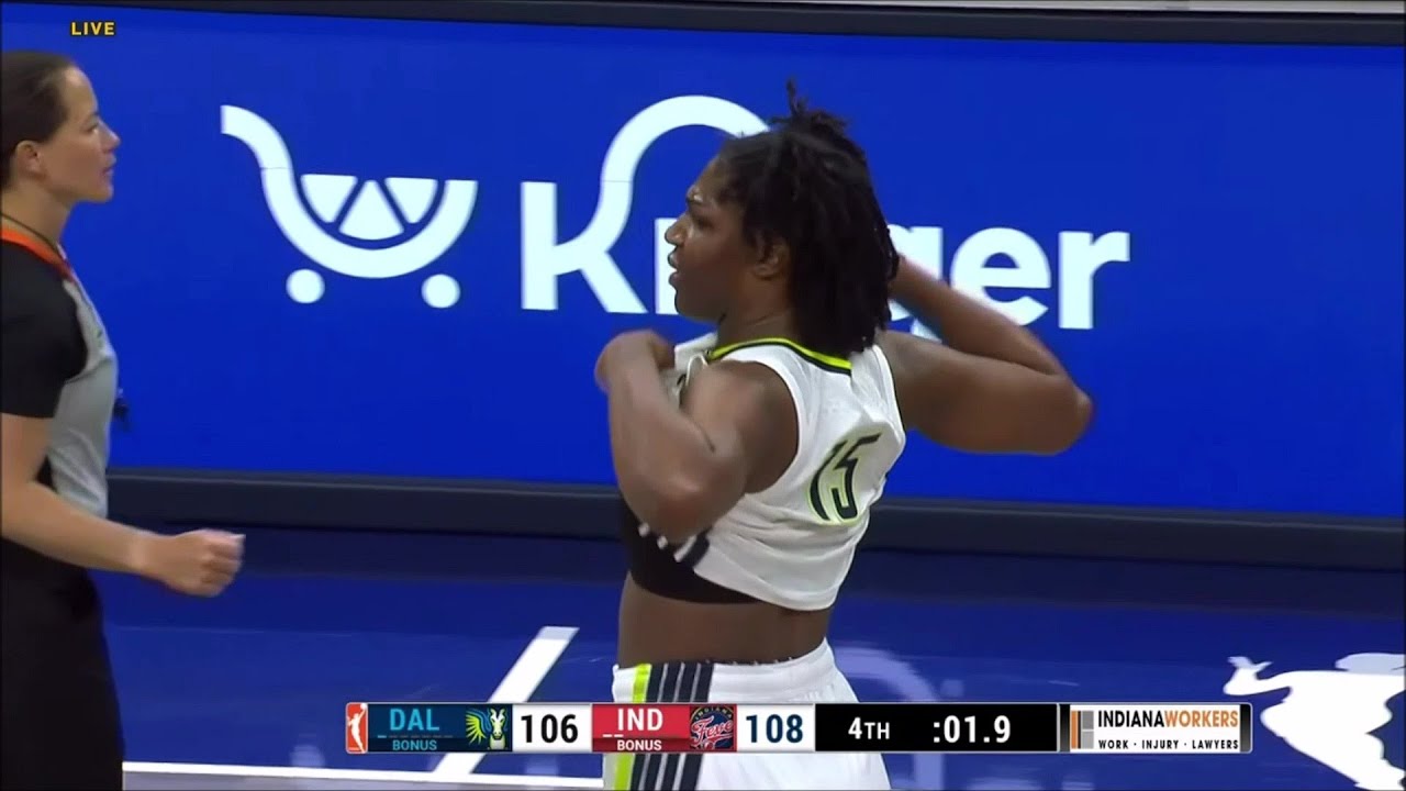 🤐 EJECTION, McCowan gets 2nd tech with 1 SECOND left | Indiana Fever vs Dallas Wings WNBA basketball