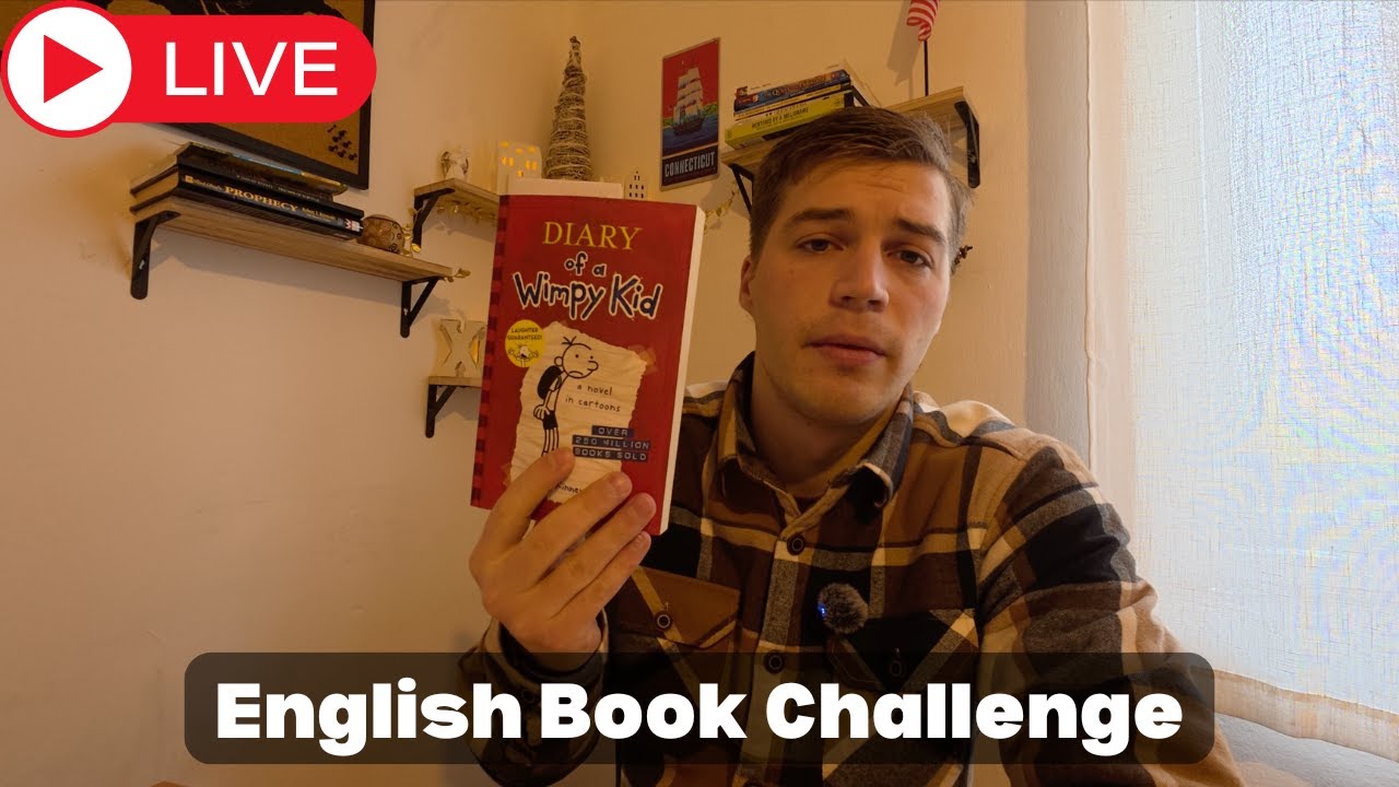LIVESTREAM: English Book Challenge - Diary of a Wimpy Kid PART 2
