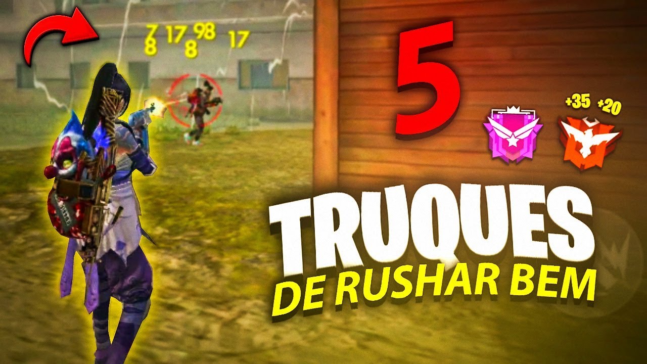 5 NOVOS TRUQUES DE COMO RUSHAR EM MOVIMENTAÇÃO RÁPIDA IGUAL PRO PLAYER NO FREE FIRE !