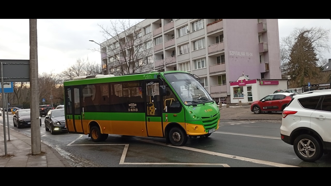 MPK Poznań Kapena 65C Urby #1493 Linia 121 kierunek Ogrody przez Meissnera
