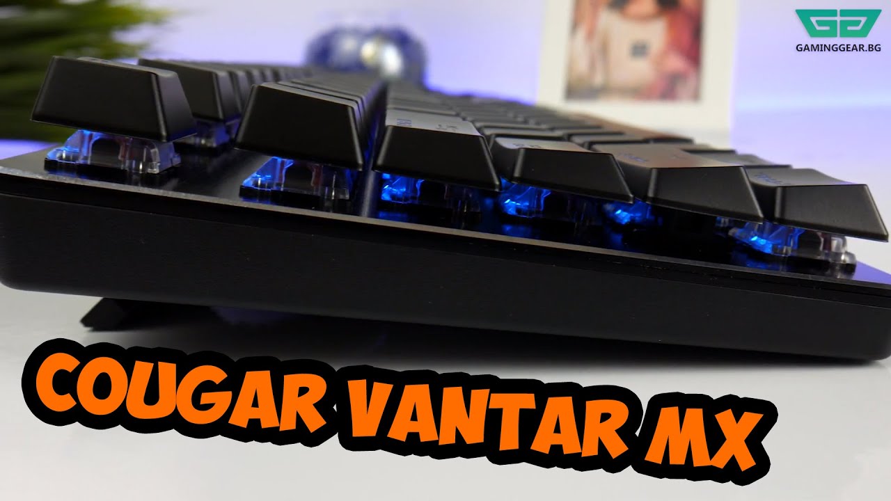 Cougar Vantar MX Red Нископрофилна механична клавиатура за гейминг - Преглед и Ревю | Review