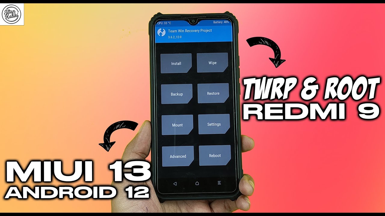 TERBARU! Cara Install TWRP dan ROOT REDMI 9 MIUI 13 Android 12!