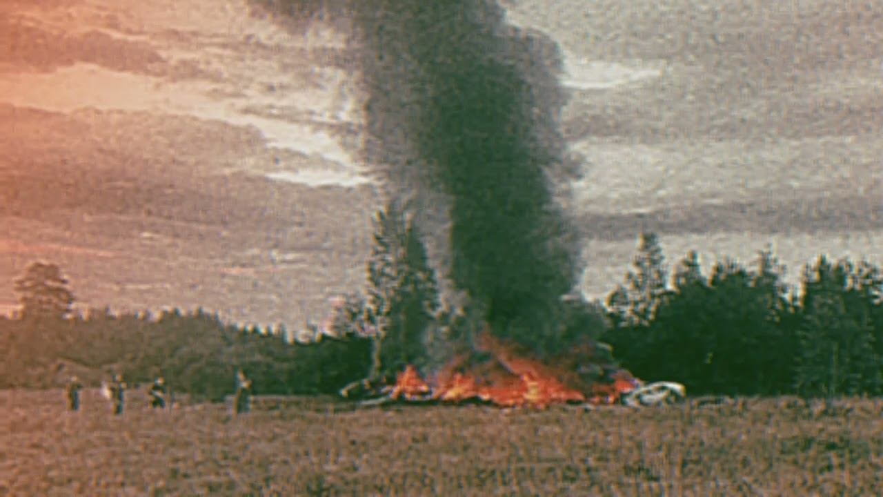 It's just a burning plane...