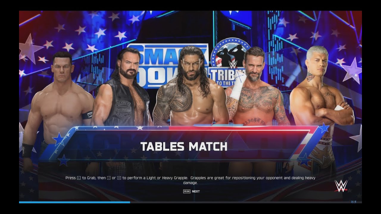 WWE 2K25 5- SUPERSTAR TABLE MATCH