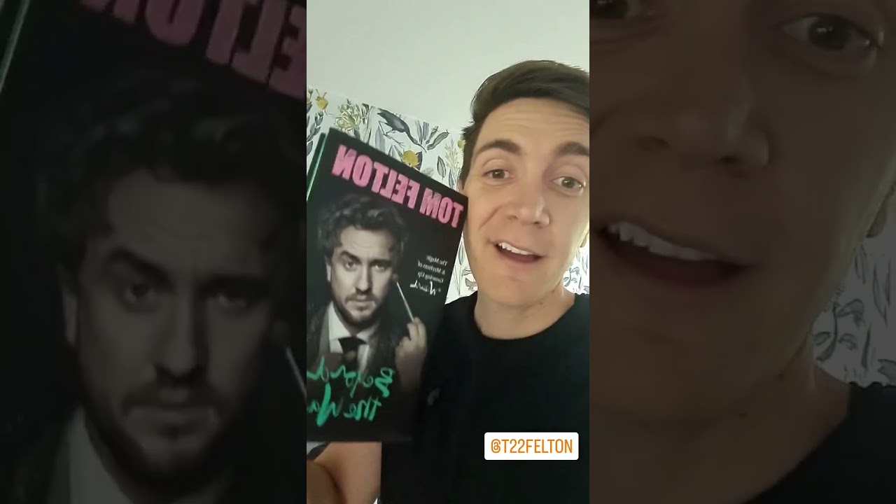 Oliver Phelps with Tom Felton's Book #oliverphelps #phelpstwins #tomfelton