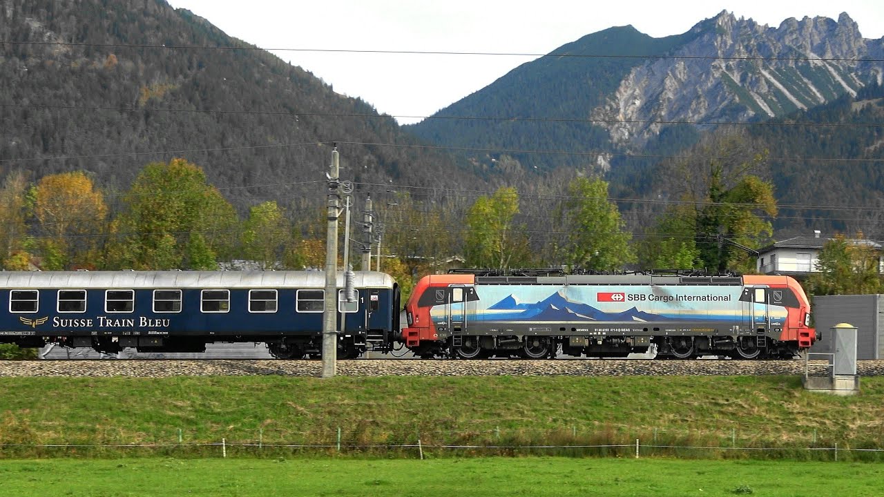 Bludenz SDZ Bern➡️Verona, Güterzüge m. Rh2068, Rh2016, Rh1144 & Taurus, Railjet, Rh4748 042 Salzburg