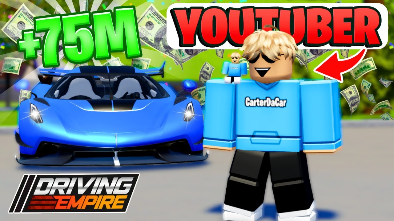 How To Become A YOUTUBER & Get Free Money In Driving Empire!