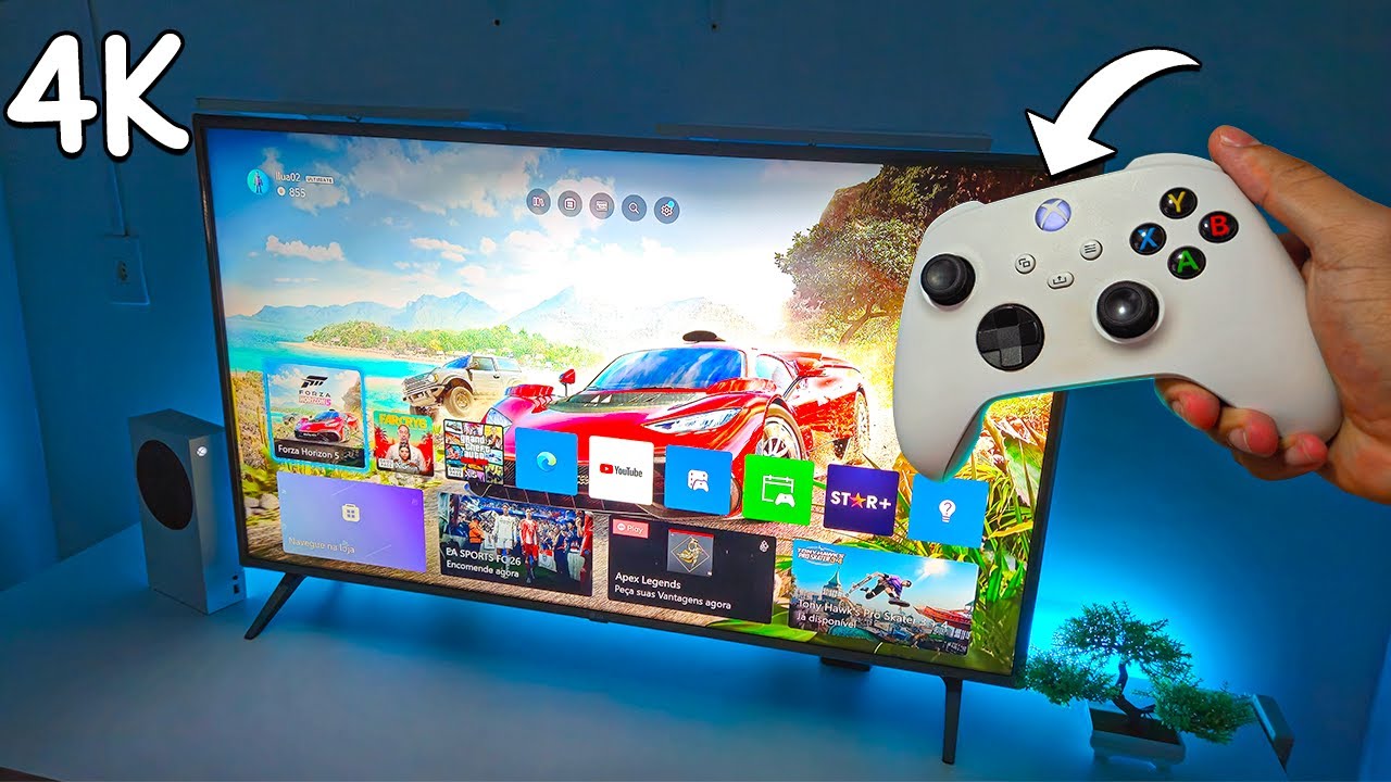 Fui jogar Xbox Series S na TV 4K e me Surpreendi!