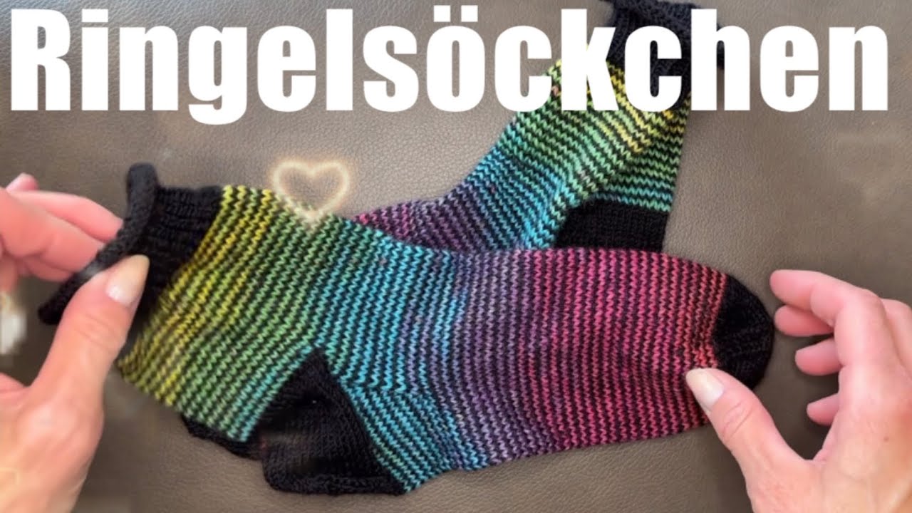 Ringelsöcken / Gum Gum Socken ohne Farbsprünge aus Restwolle stricken
