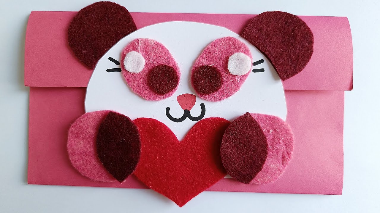 Cute Panda Card DIY 🐼 | Creative Paper & Felt Art