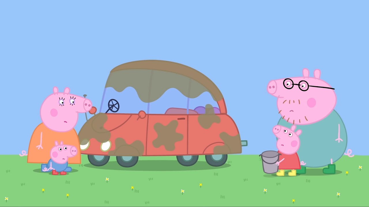 Pepa Prase | očisti auto | Crtani filmovi za djecu