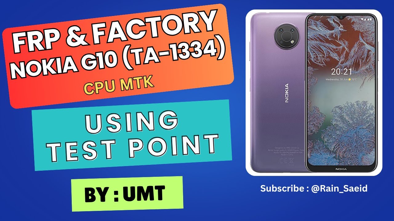 Unlock FRP and Factory Reset NOKIA G10 (TA-1334) with UMT (Using Test Point)