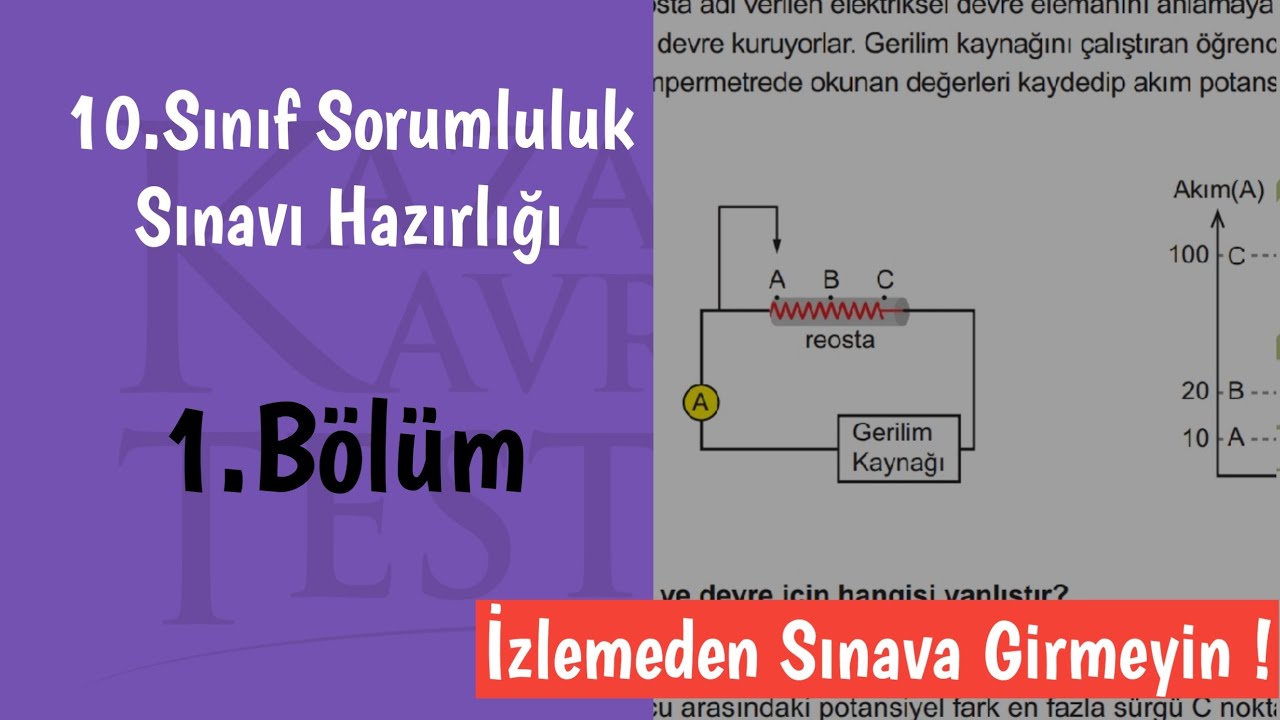 10.Sınıf Sorumluluk Sınavı Hazırlık 1