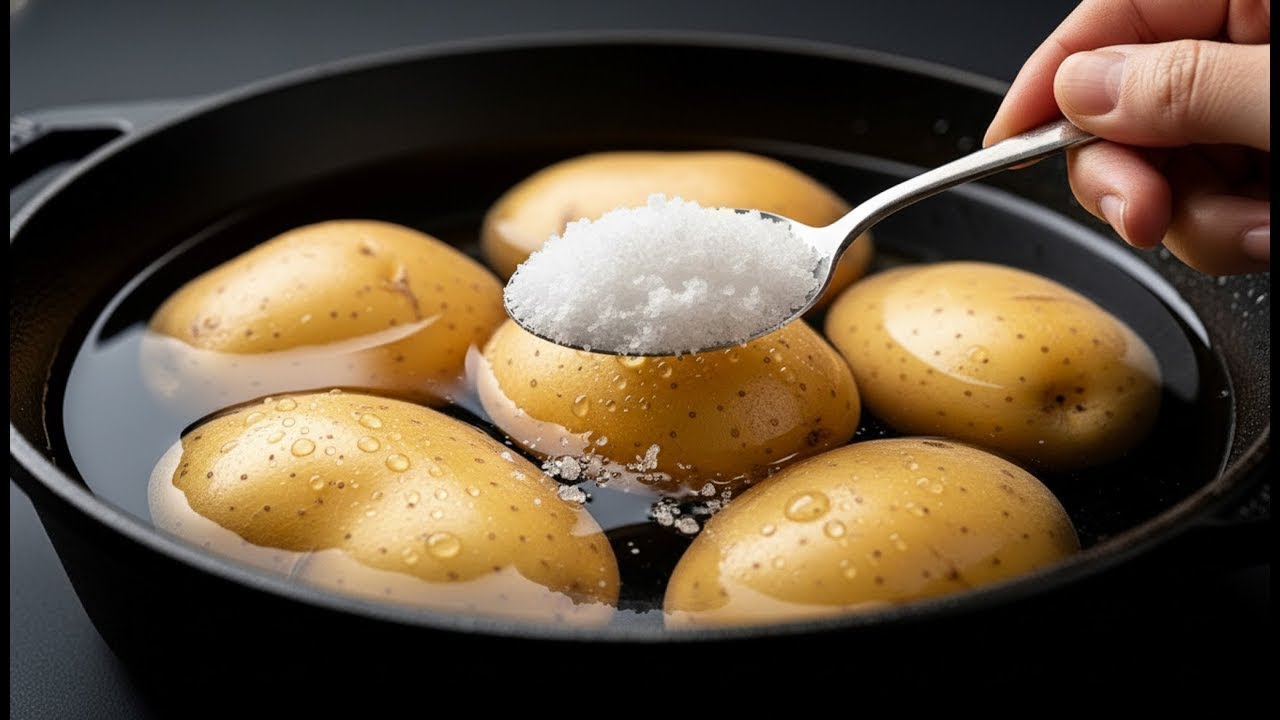 Nur Kartoffeln und Salz! Es ist so lecker, dass ich es fast jeden Tag mache!