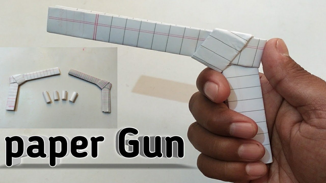 how to make a paper gun origami: instruction|colt|DIY gun |origami gun| kagaj ki banduk kaise banaen