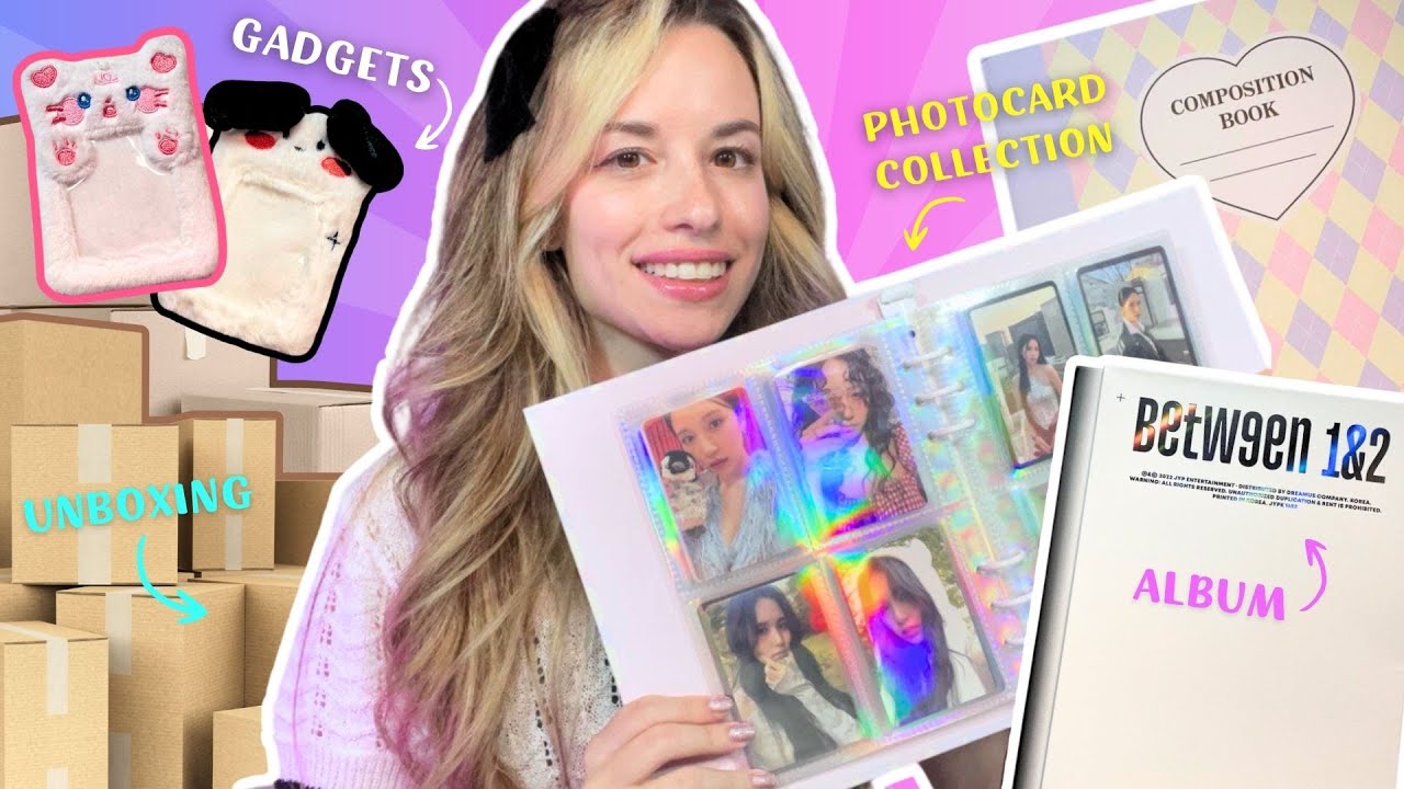 pacchetti, TWICE album e photocard collection, kpop gadgets e altre cosine 🌸