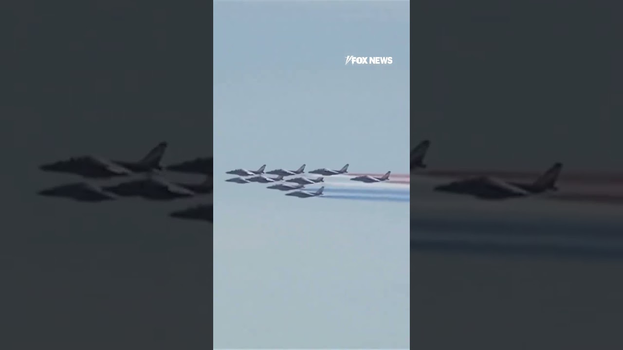 SEE IT: French fighter jets fly over Washington in rare tribute to America&rsquo;s 250th birthday #shorts