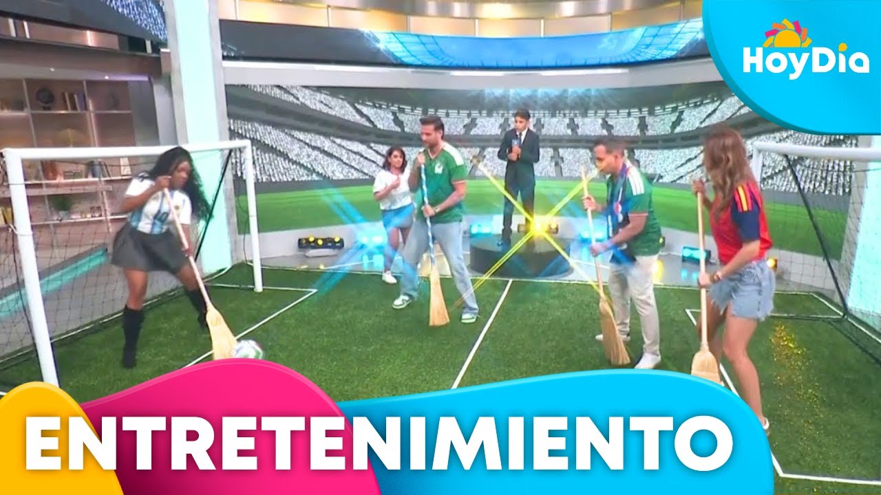 Cardíaco partido de 'Fútbol a escobazos' en Hoy Día y pasa lo inesperado en el último segundo