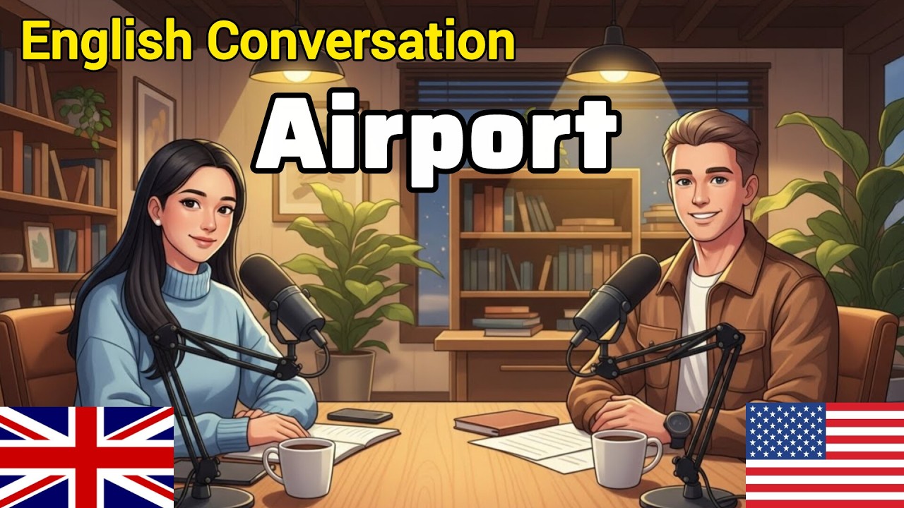 English Conversation at the Airport | Travel English Practice for Beginners
