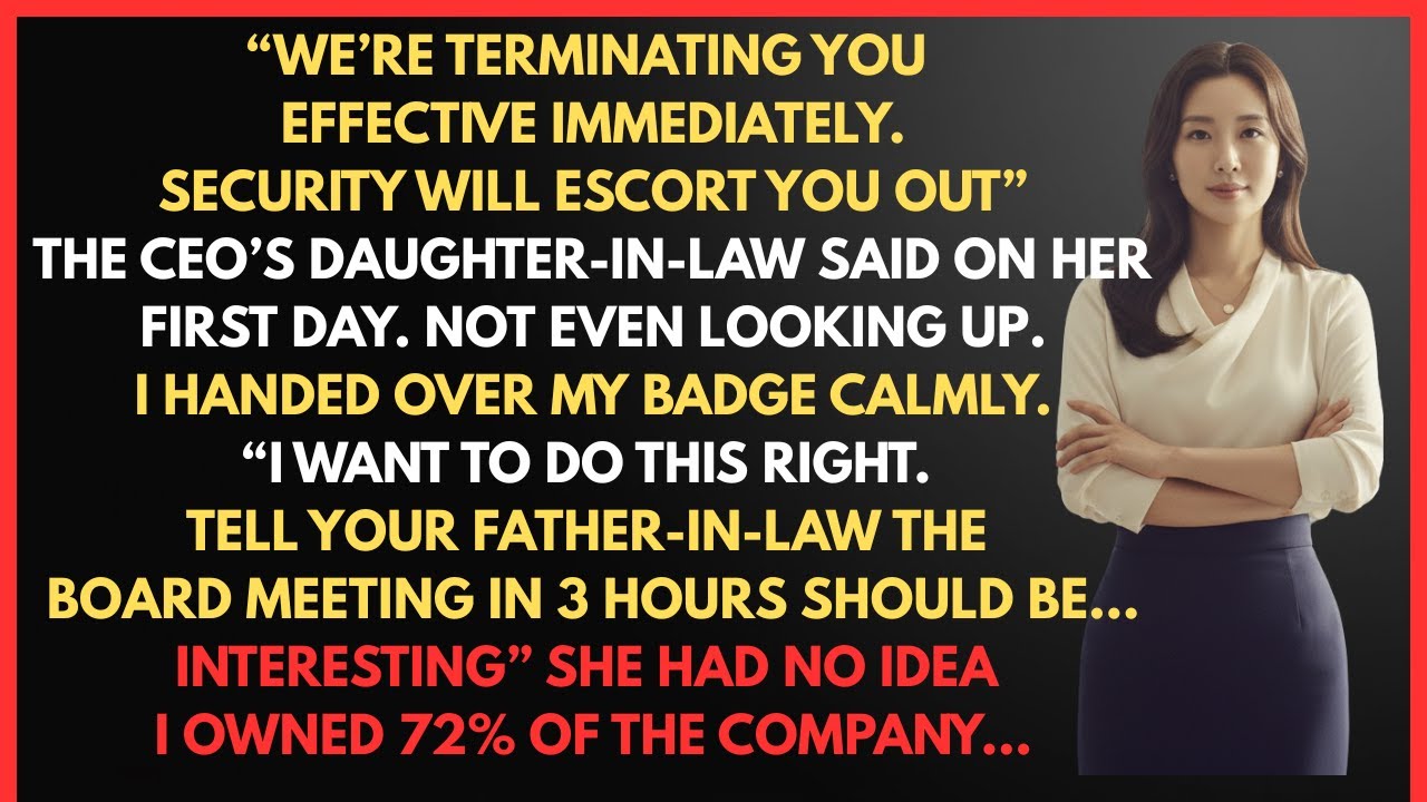 Fired on First Day, I Revealed My 72% Company Ownership  Revenge
