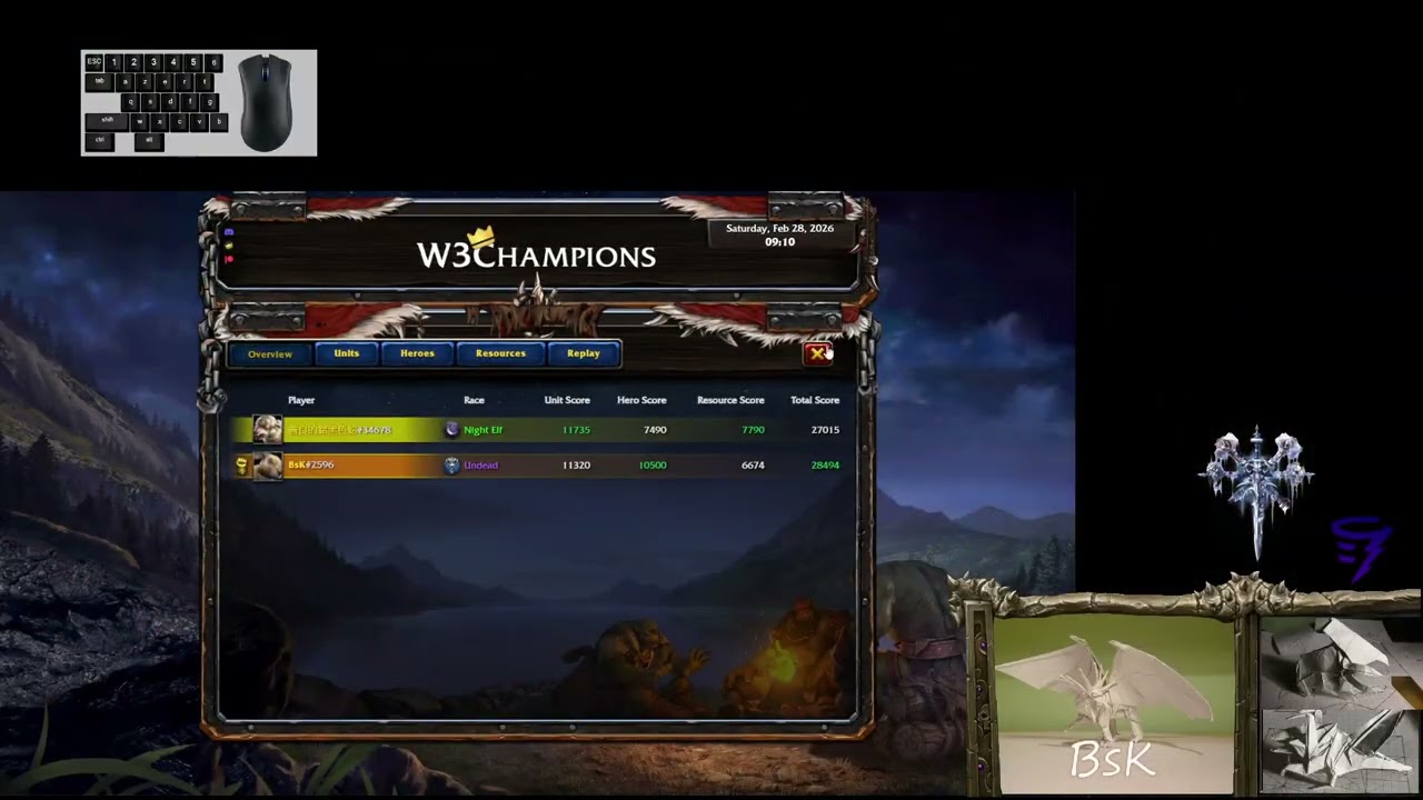 BsK - 28/02/2026 - Undead ranked 1vs1 ladder 1950 MMR on W3Champions