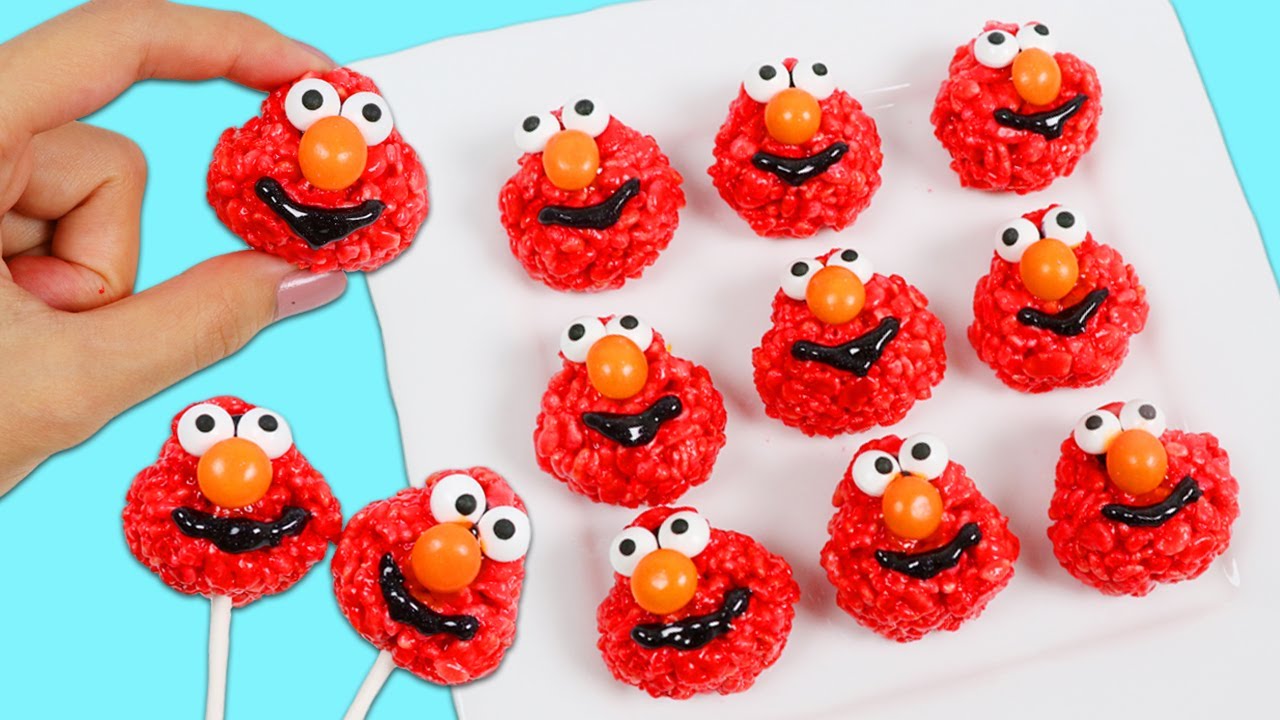 How to Make Cute & Delicious Elmo Rice Krispy Treats!