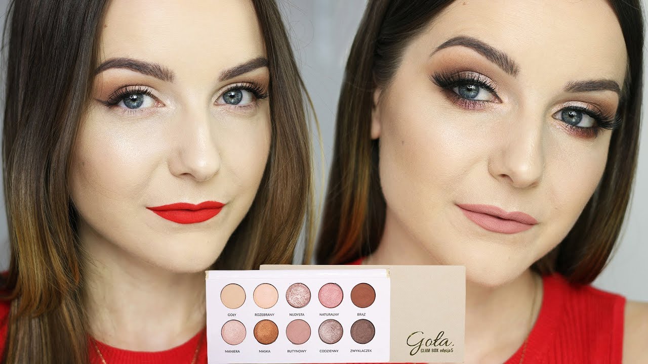 MAKIJAŻ DZIENNY I WIECZOROWY PALETĄ GLAMBOX GOŁA | Milena Makeup