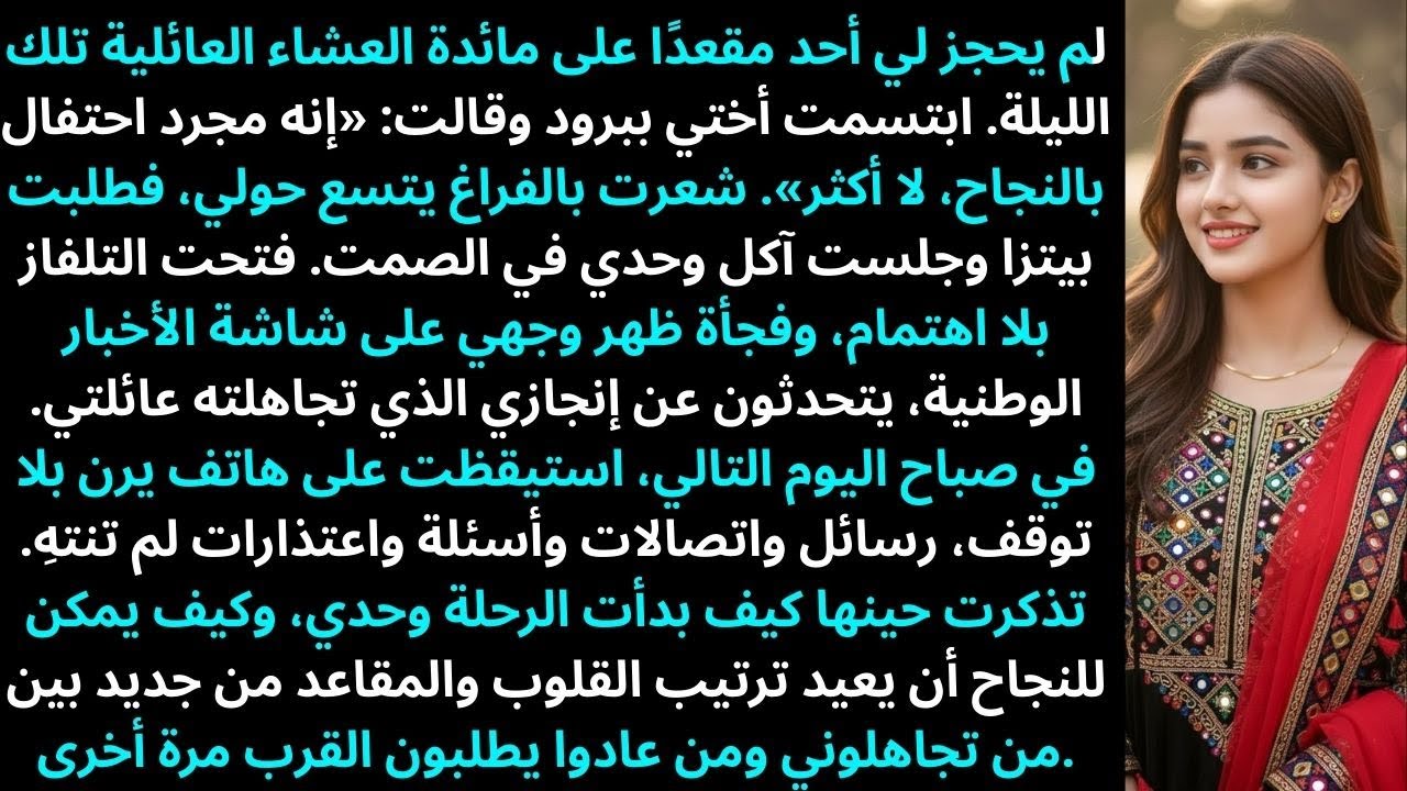 لم يحجز لي أحد مقعدًا في عشاء العائلة بعد نجاحي