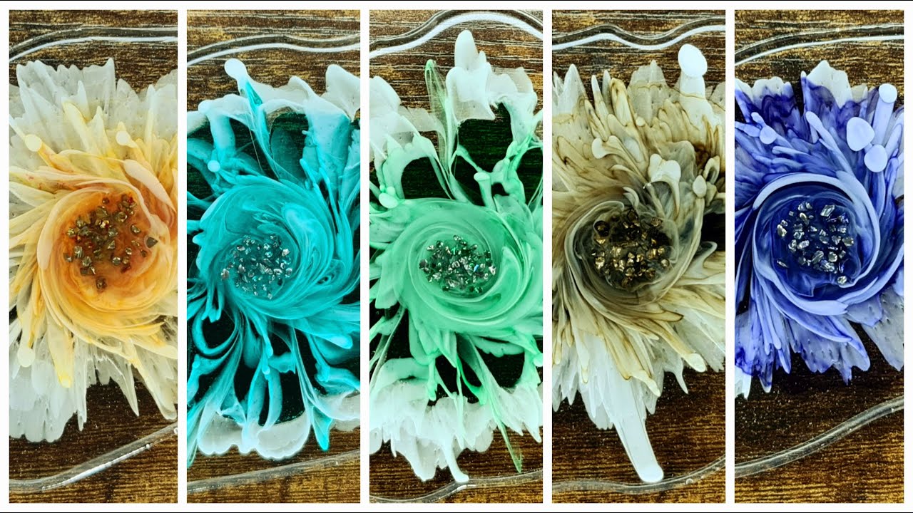 Epoxidharz Blumen Untersetzer 🌸🌺💐 Resin flower coaster 💐🌺🌸